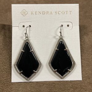 Kendra Scott Alex Black Silver tone Earrings